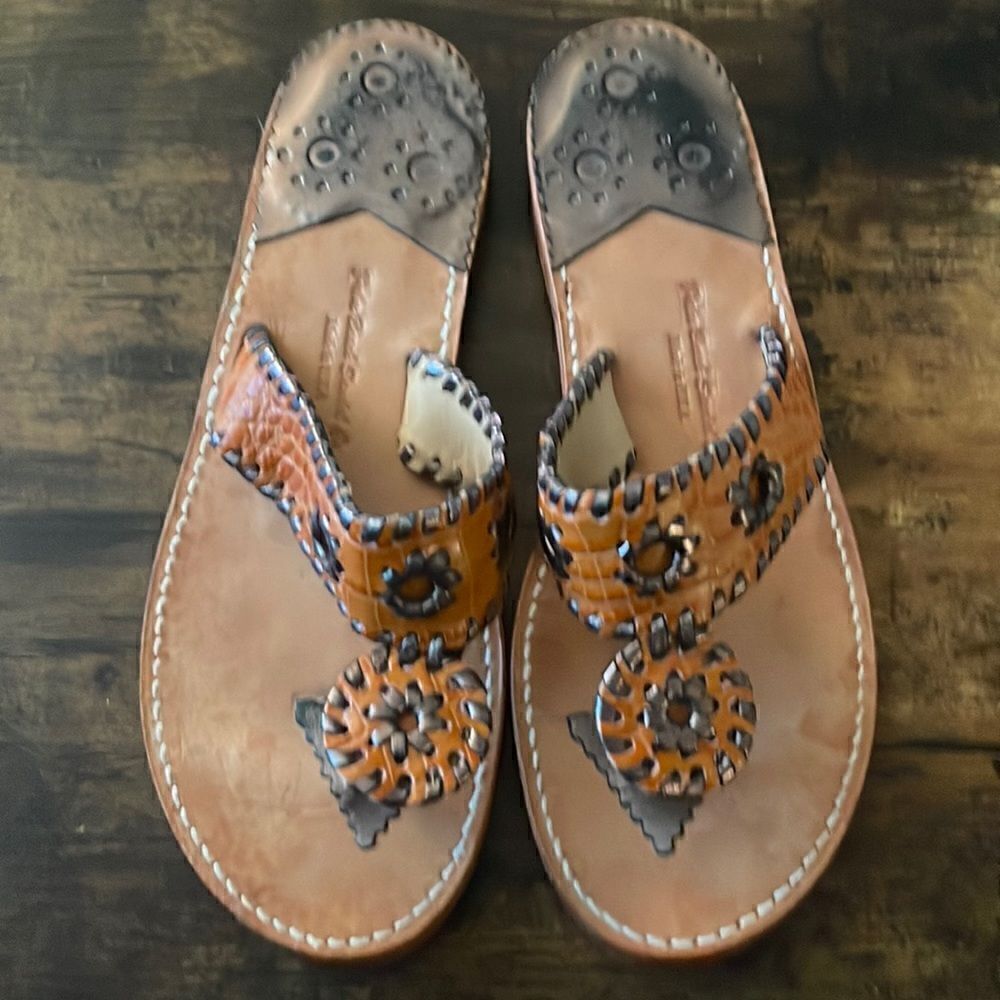Palm Beach Sandals Croc Sandals Size 7 made in USA/ excellent
